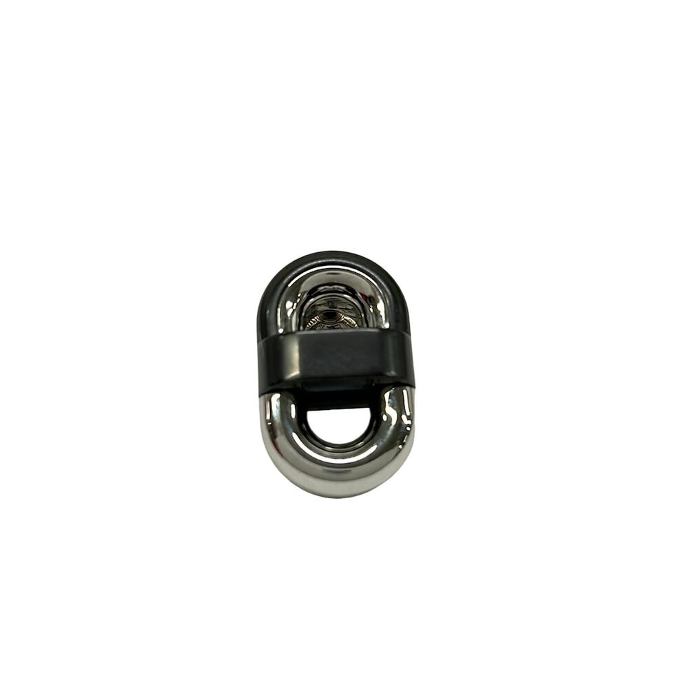 Hermès Chaîne Maillon Earrings H100115FJ03 Silver Metal Black